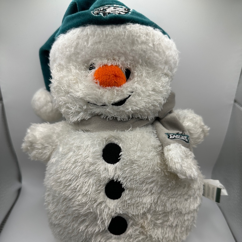 Philadelphia Eagles Plush Christmas Snowman NFL Stuffed Decoration